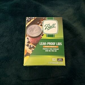 Ball Leak-Proof Wide Mouth Storage Lids - plastic pack of 6 lids new